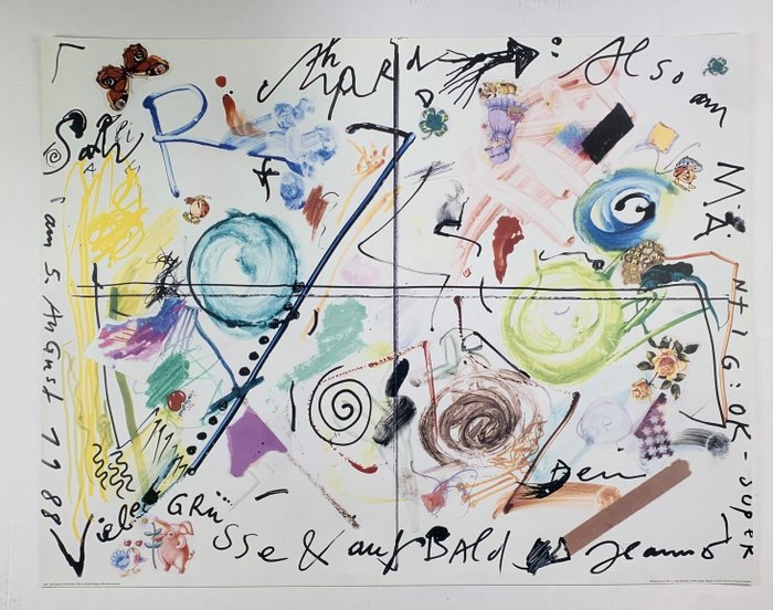 Jean Tinguely (1925-1991) - Salue Richard, 1988 - Artprint - 70 x 90 cm