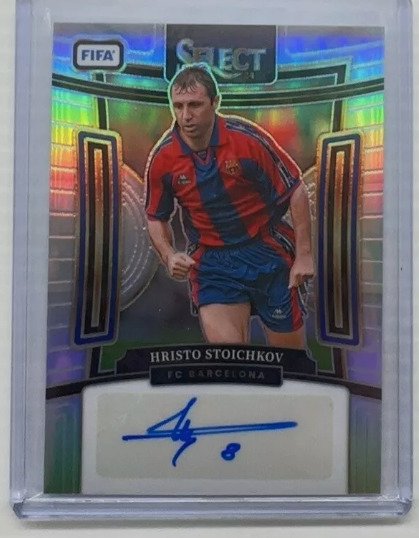 2024 Panini Select Hristo Stoichkov #S-HS - Autograph - Silver Prizm - 1 Card - Næsten så god som ny (NM)