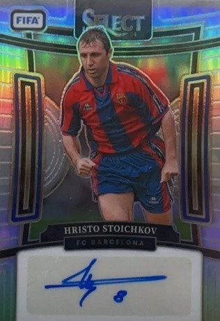 2024 Panini Select Hristo Stoichkov #S-HS - Autograph - Silver Prizm - 1 Card - Næsten så god som ny (NM)