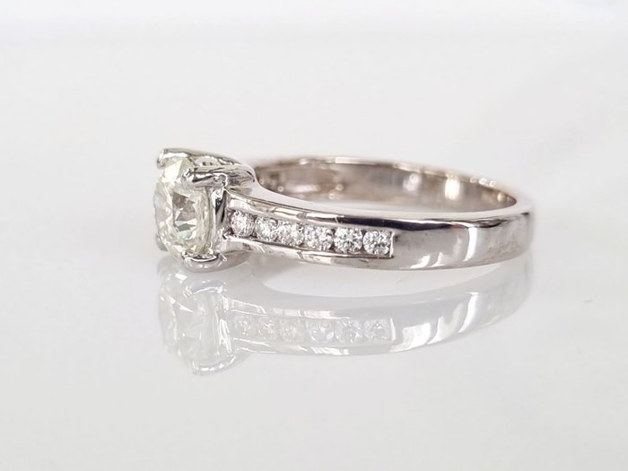 Forlovelsesring Hvidguld Diamant