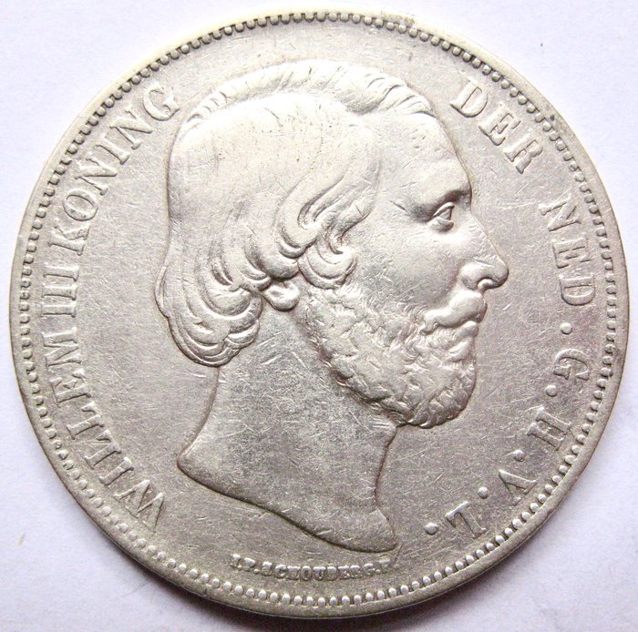 Holland. Willem III. 2-1/2 Gulden 1865  (Ingen mindstepris)