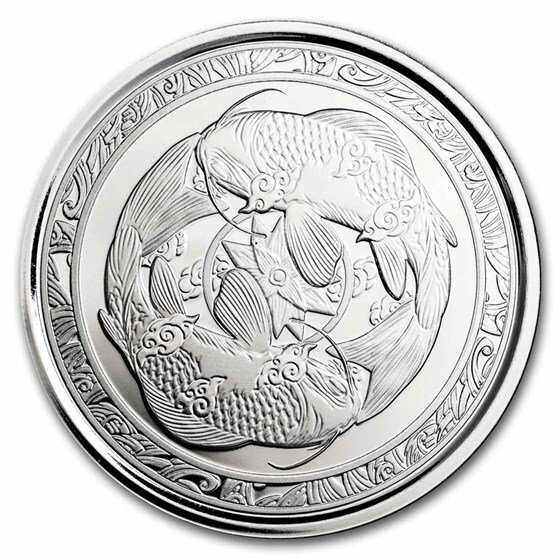 Fiji. 1 Dollar 2023 "Koi Fish", 1 Oz (.999)  (Ingen mindstepris)