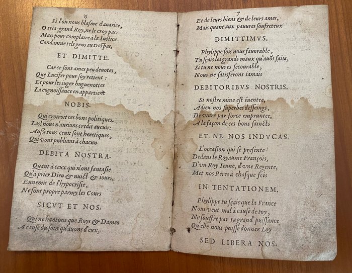 Le Pater noster des Jesuites Dédié à Philippes III Roy des Espagnes pour ses Estreines de la - 1611