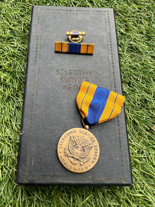 Förenta staterna - Medalje - US WW2 Selective Service Medal in original box - Military Draft Achievements - 1945