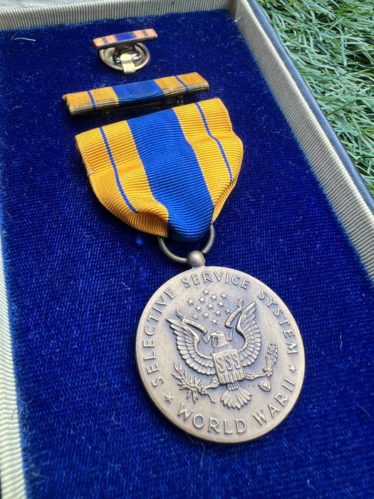 Förenta staterna - Medalje - US WW2 Selective Service Medal in original box - Military Draft Achievements - 1945