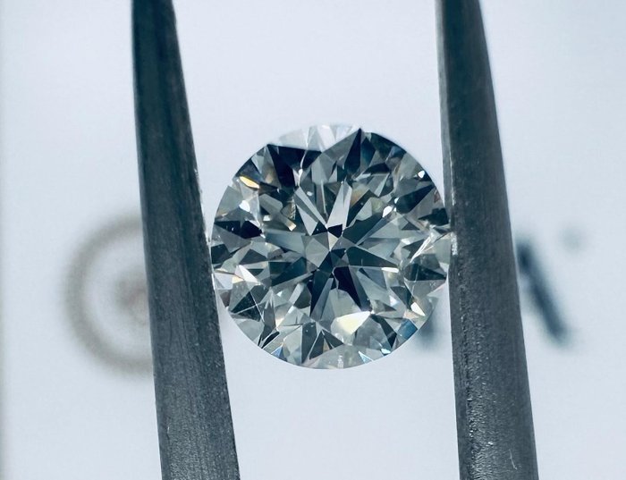 1 pcs Diamant  (Naturfarvet)  - 0.70 ct - Rund - Very light Gul Grøn - SI1 - Gemological Institute of America (GIA)