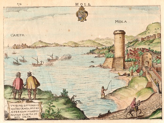 Italien - Mola di Gaeta, Formia, Latina; Hondius - Calatia - 1627