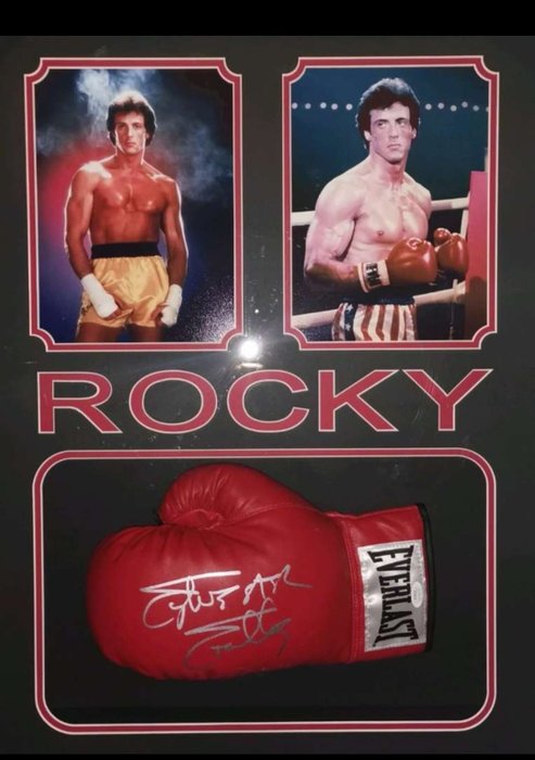 Rocky - Sylvester Stallone Signed Autograph Boxing Glove framed JSA COA