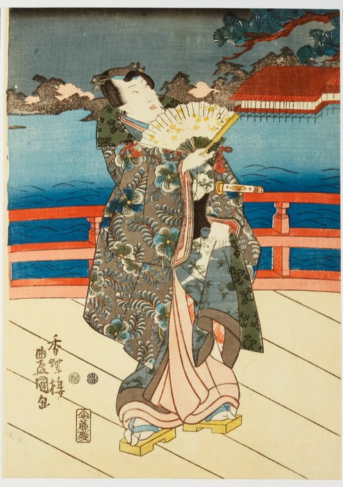 'A Spring Night' 源氏　春の夜 - Toyokuni III Utagawa (1786-1865) - Japan -  Edo-perioden (1600-1868)