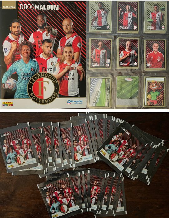 Panini Family Hoogvliet - Droom Album Feijenoord 2022/23 - 46 Sealed packs + Complete album + Complete loose Sticker Set