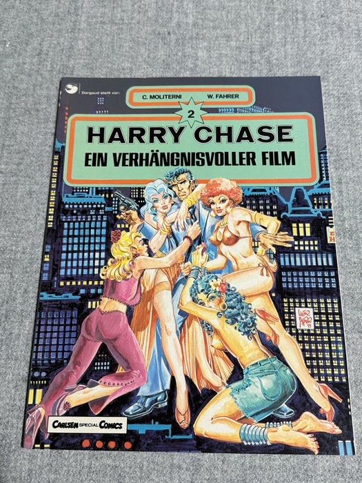 Harry Chase with sketch and signature by W. Fahrer - Harry Chase - 5 Signed comic - Flere udgaver