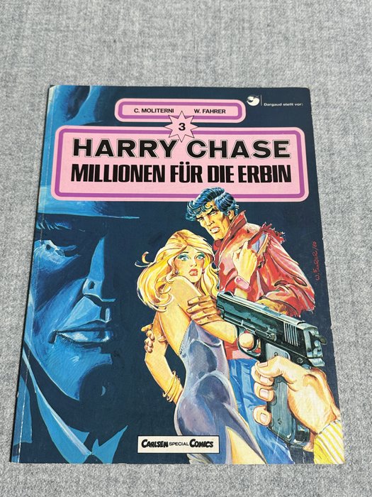 Harry Chase with sketch and signature by W. Fahrer - Harry Chase - 5 Signed comic - Flere udgaver