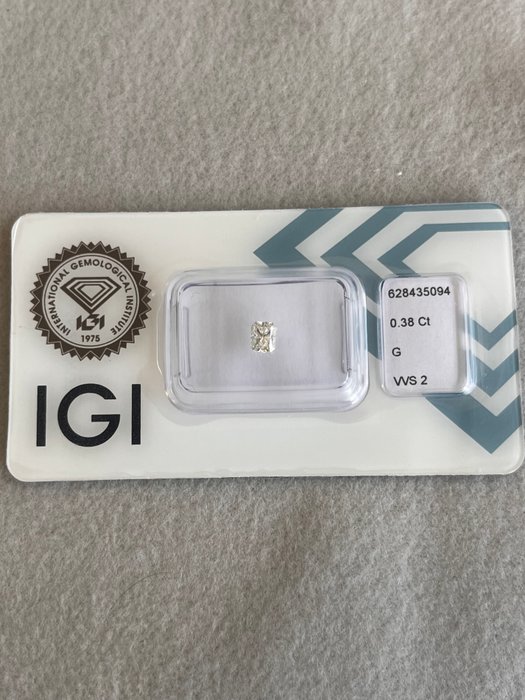 1 pcs Diamant  (Natur)  - 0.38 ct - Radiant - G - VVS2 - International Gemological Institute (IGI)