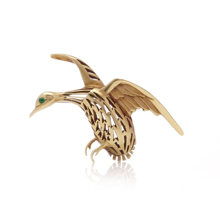 Cartier - Broche Cartier Goose Bird i 18 karat guld