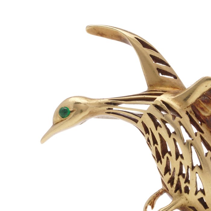 Cartier - Broche Cartier Goose Bird i 18 karat guld