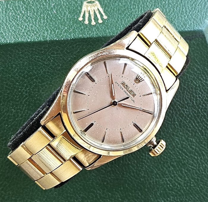 Rolex - Oyster Perpetual Bubbleback - Laminado en oro 18kt de 40 micras - 6332 - Mænd - 1950-1959