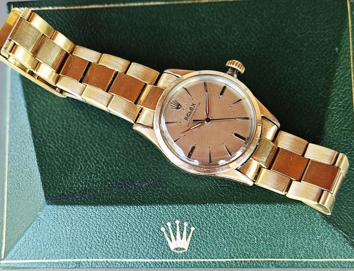 Rolex - Oyster Perpetual Bubbleback - Laminado en oro 18kt de 40 micras - 6332 - Mænd - 1950-1959