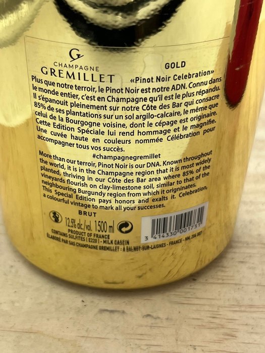 Gremillet Selection Gold - Champagne Brut - 1 Magnum (15 L)