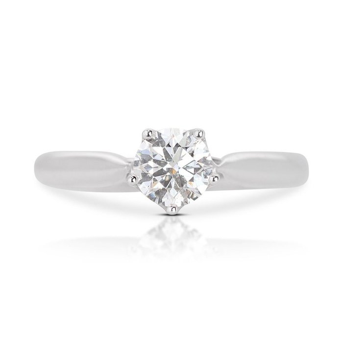 Ring - 18 kraat Hvidguld -  042ct tw Diamant (Natur)