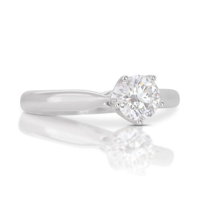 Ring - 18 kraat Hvidguld -  042ct tw Diamant (Natur)