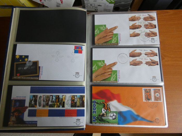 Holland 2000/2010 - Samling af FDC'er i 2 Importa albums - NVPH E412/E621 en Port Betaald 1 t/m 11.