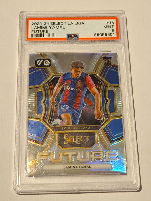 2023/24 Panini Select Lamine Yamal #15 Future Refractor PSA 9 - 1 Graded card