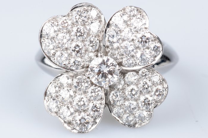 Van Cleef  Arpels - Ring - 18 kraat Hvidguld Diamant (Natur)