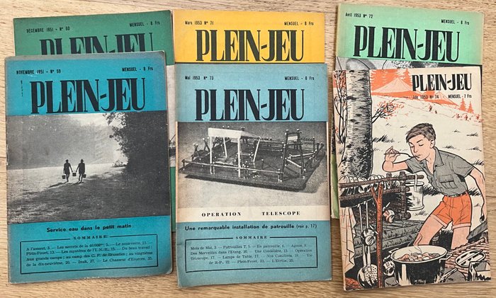 6 Fascicules Plein jeu - Illustrations de Joubert et Mitacq - 1951