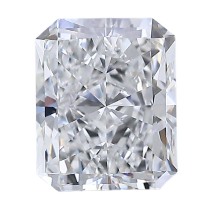 1 pcs Diamant  (Natur)  - 2.01 ct - Radiant - D (farveløs) - VVS2 - Gemological Institute of America (GIA)