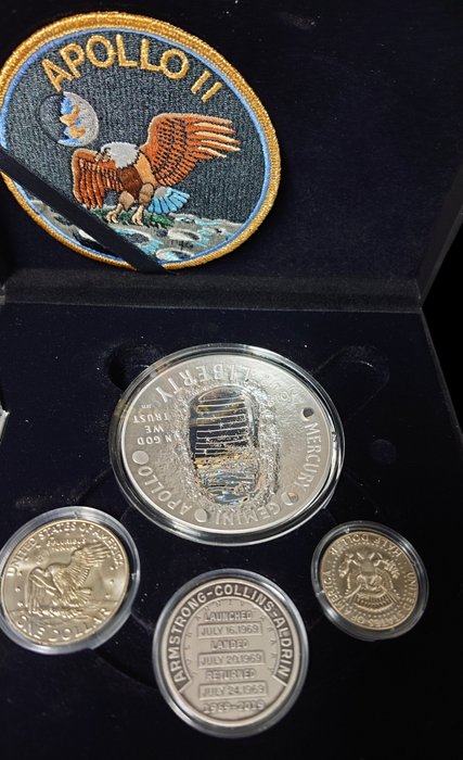 Förenta staterna. 1969-2019 APOLLO 11 50th Anniversary Commemorative Silver Set