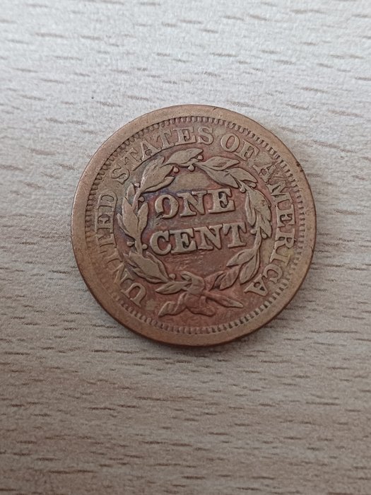 Förenta staterna. 1 Cent 1851 Braided Hair  (Ingen mindstepris)