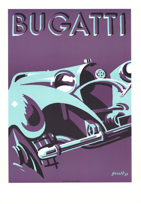 Gerold Hunziker (1894-1980) (d'après) - Bugatti Affiche 1932