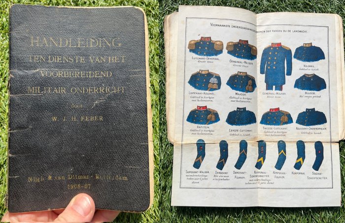 Pre WW1 Dutch Rifle Infantry Training Manual - M95 Hembrug Rifle - Medals - Uniforms - Fortified Positions - 1906