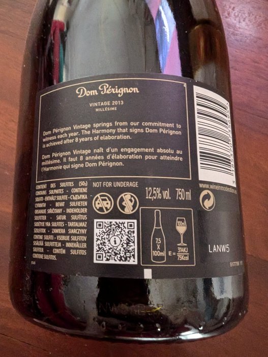 2013 Dom Pérignon - Champagne Brut - 1 Flaske (0,75L)