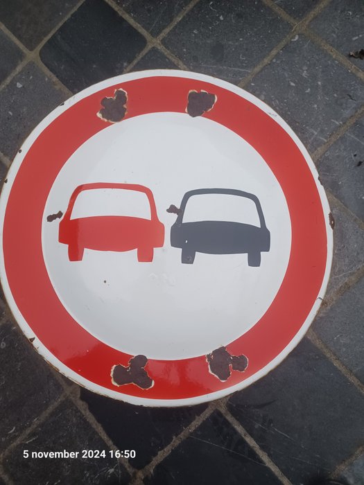 Verkeersbord - Emaljeskilt - Emalje