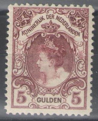 Holland 1906 - Dronning Wilhelmina 'Pelskrave' - NVPH 79D