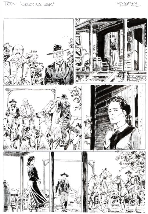 Brindisi, Bruno - 6 Original page - Tex Willer #46 - "La sconfitta delle Aquile" - 2022