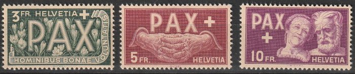 Schweiz 1945 - Komplet PAX-serie - SBK 262-274