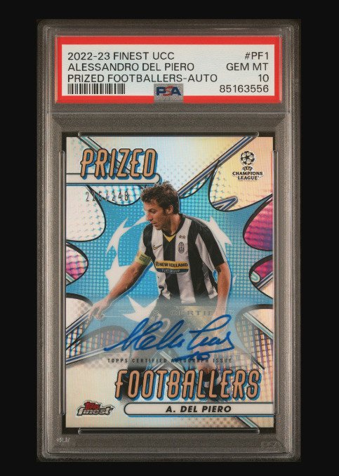 2022 Topps Finest Alessandro Del Piero #PF1  - Autograph - POP 8 PSA 10 - 1 Graded card