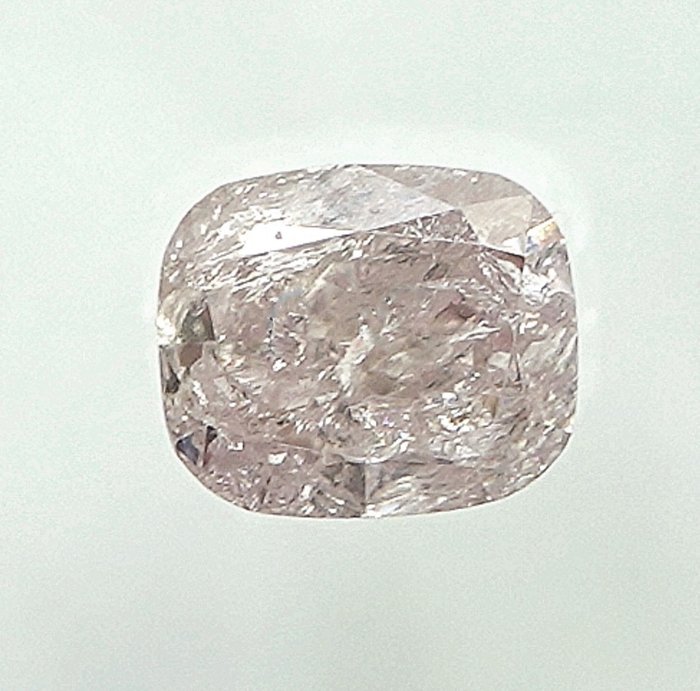 1 pcs Diamant  (Naturfarvet)  - 0.38 ct - Pude - Faint Lyserød - I3 - International Gemological Institute (IGI)