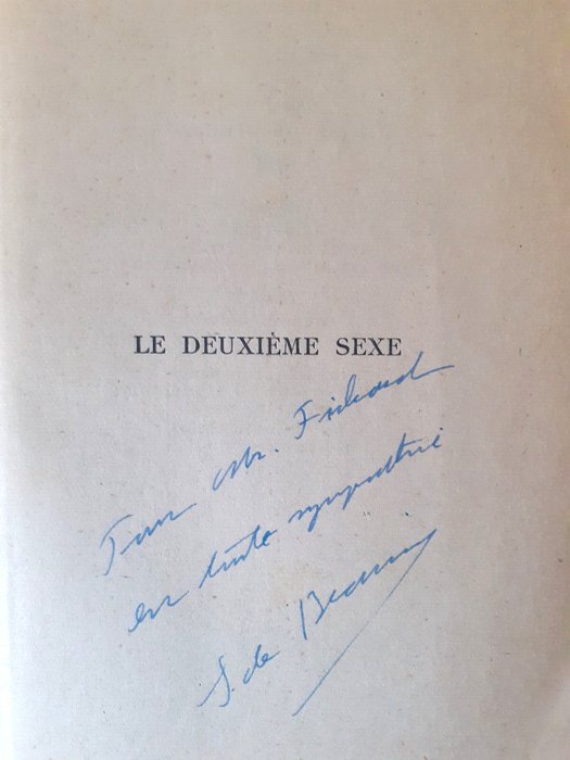 Signé; Simone de Beauvoir - Le Deuxième Sexe - 1950-1951