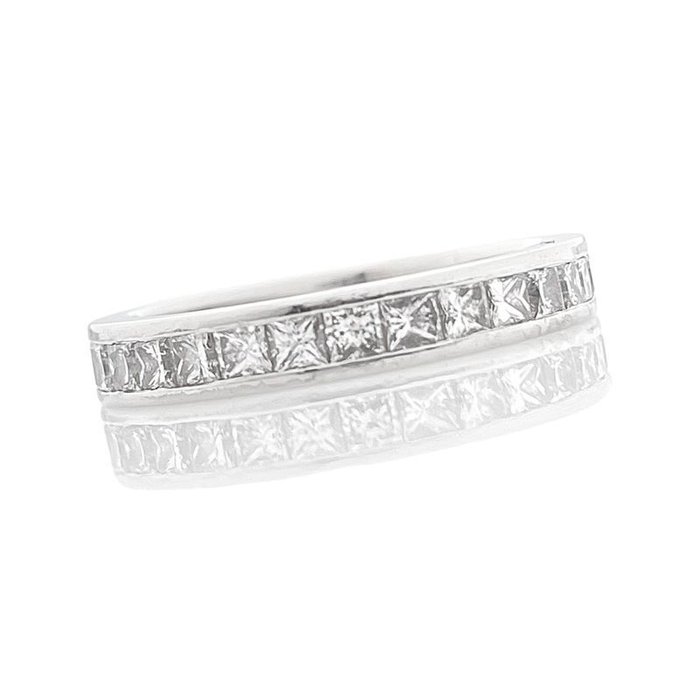 Ring - 18 kraat Hvidguld -  1.50ct. tw. Diamant (Natur)  - Eternity diamantring