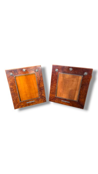 A  Pair of Wood and 925° Silver Photograph Frames, Russia - Andrei Ananov - Billedramme - .925 sølv