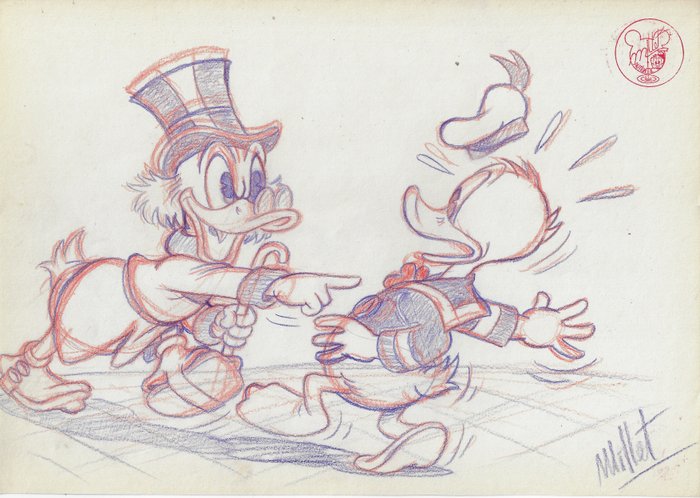 Millet - 1 Pencil drawing - Uncle Scrooge - enfadado - 2024