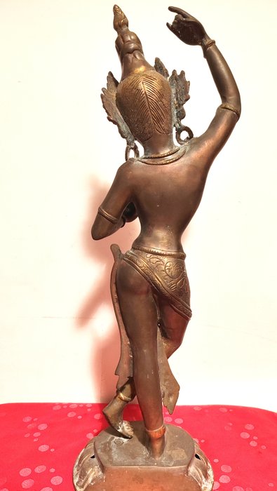 Statue gudinde Maya Devi, Moder til Buddha - Bronze - Indien