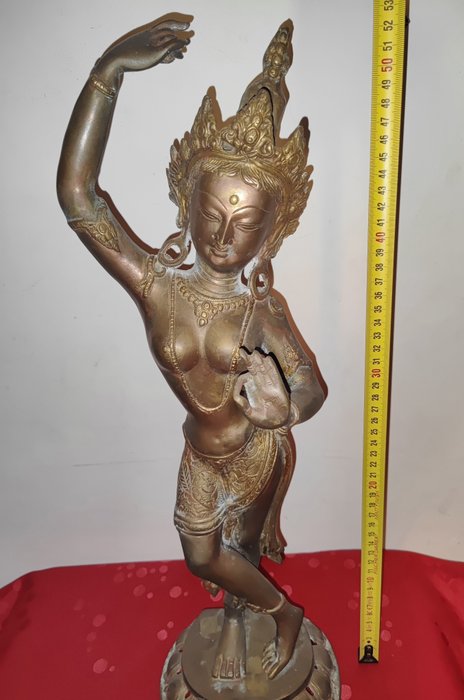 Statue gudinde Maya Devi, Moder til Buddha - Bronze - Indien