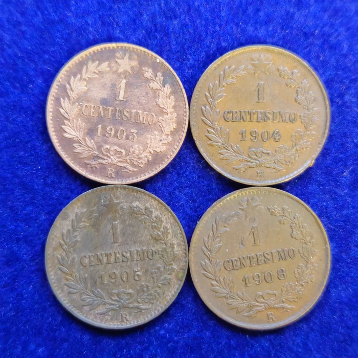 Italien. Lotto 12 monete + raccoglitore 1903/1918 - Non Comuni e Rare  (Ingen mindstepris)