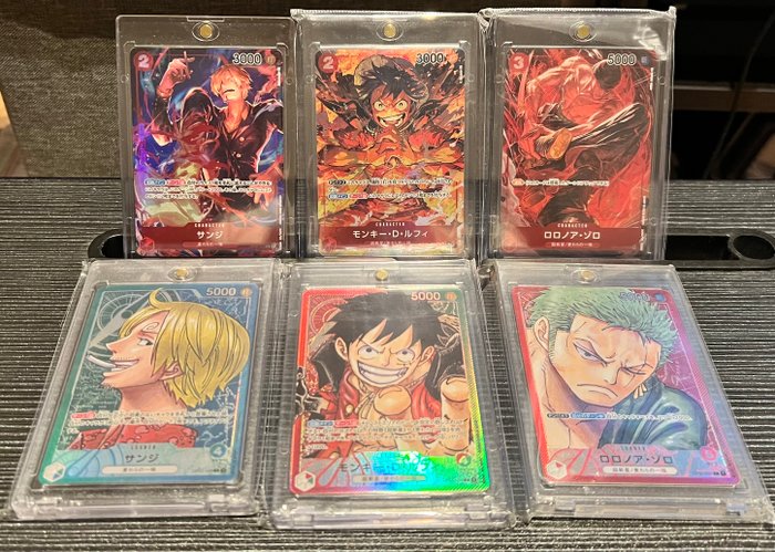 Bandai - 6 Card - One Piece - Monster Trio (Luffy, Zoro, Sanji)