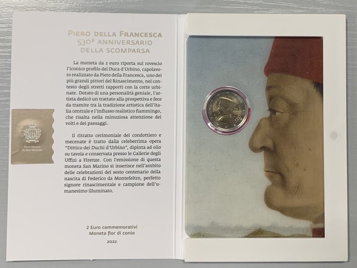 San Marino. 2 Euro 2022 "Piero della Francesca"  (Ingen mindstepris)