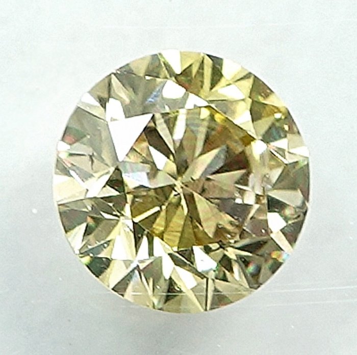 1 pcs Diamant  (Naturfarvet)  - 0.32 ct - Fancy light Grålig Gul - SI1 - International Gemological Institute (IGI)